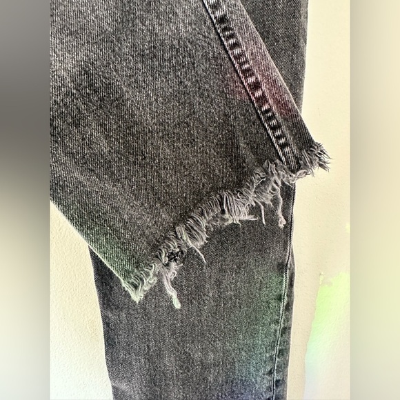 ABLE High Waist Straight Jean. Washed Black Denim. Size 26. - Picture 8 of 13